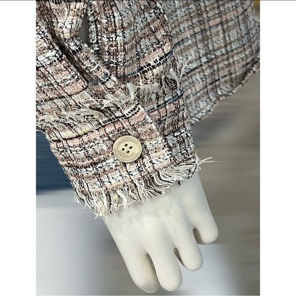 PINCH tweed oversized button up top S L - Picture 8 of 8